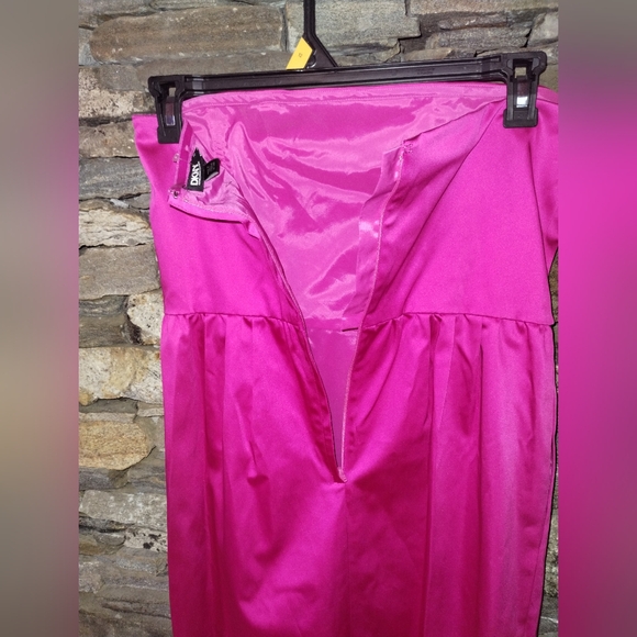 DKNY Pink formal dress, strapless size ten, great condition, short - Picture 7 of 8